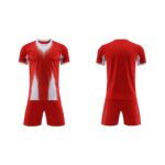Red White Soccer Jersey Short Set