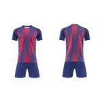 Red‑Blue Striped Soccer Jersey Set
