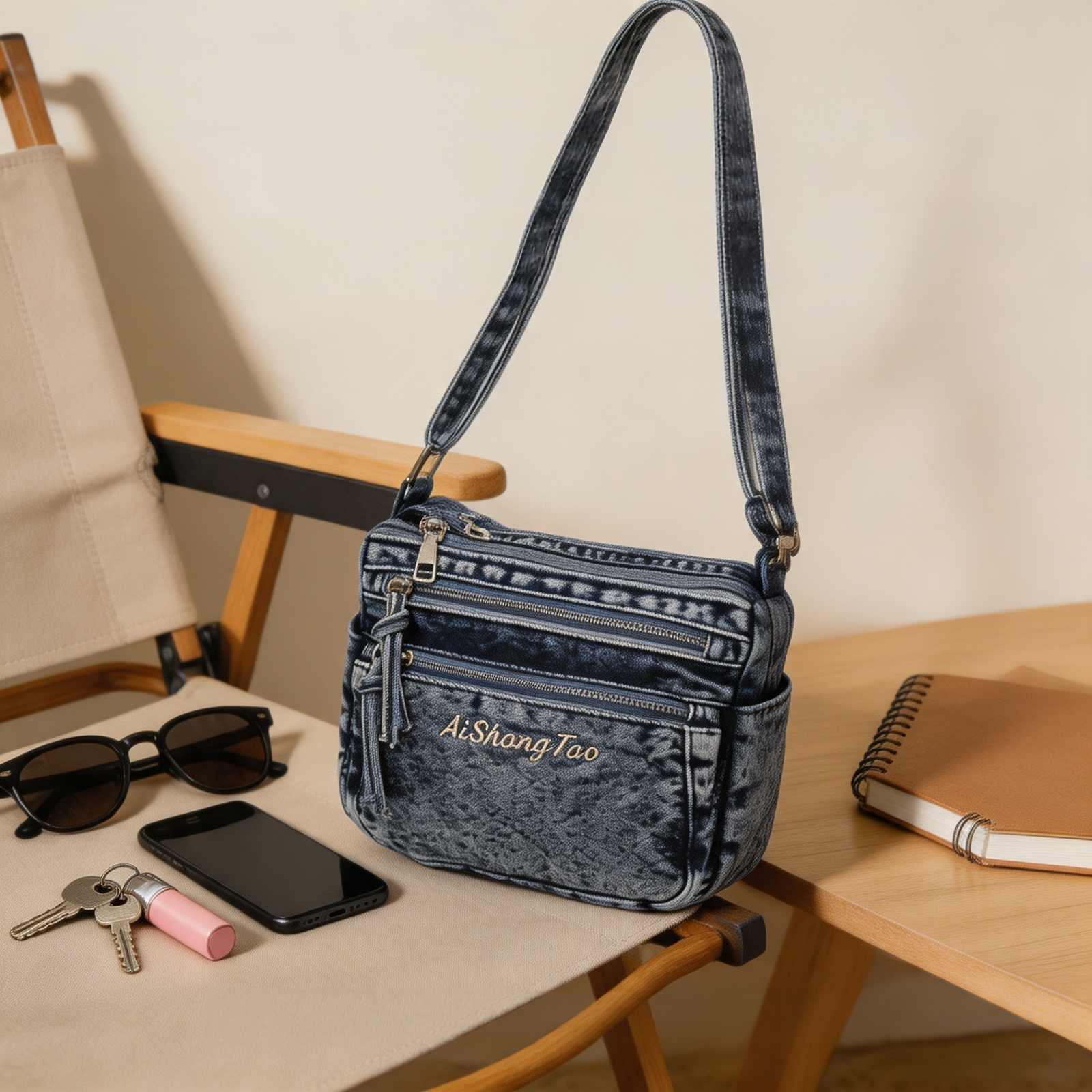 Denim Crossbody Bag