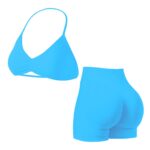 2-Piece Workout Set Sports Bra & High Waist Shorts